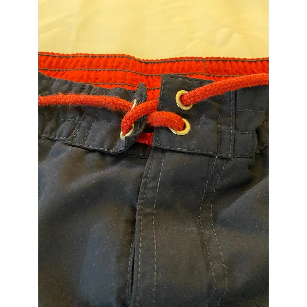 Polo Ralph Lauren Swim Trunks Kids Size M 10-12 Navy Blue Red Pony Logo Shorts